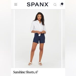 NWT Plus Size 2X Spanx Navy Sunshine Shorts
